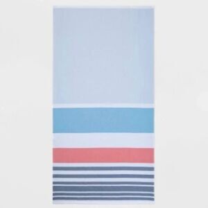 BLUE BASE Warm Striped Sand Resist Beach Towel - Sun Squad™